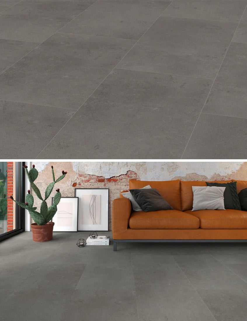 Vivafloors Fjords - Betonlook Donkergrijs 1810 - Tegel Click PVC - Solza.nl