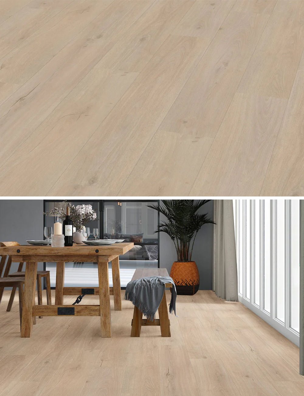Vivafloors Luxor - Eiken 7210 - Rechte Stroken Plak PVC - Solza.nl
