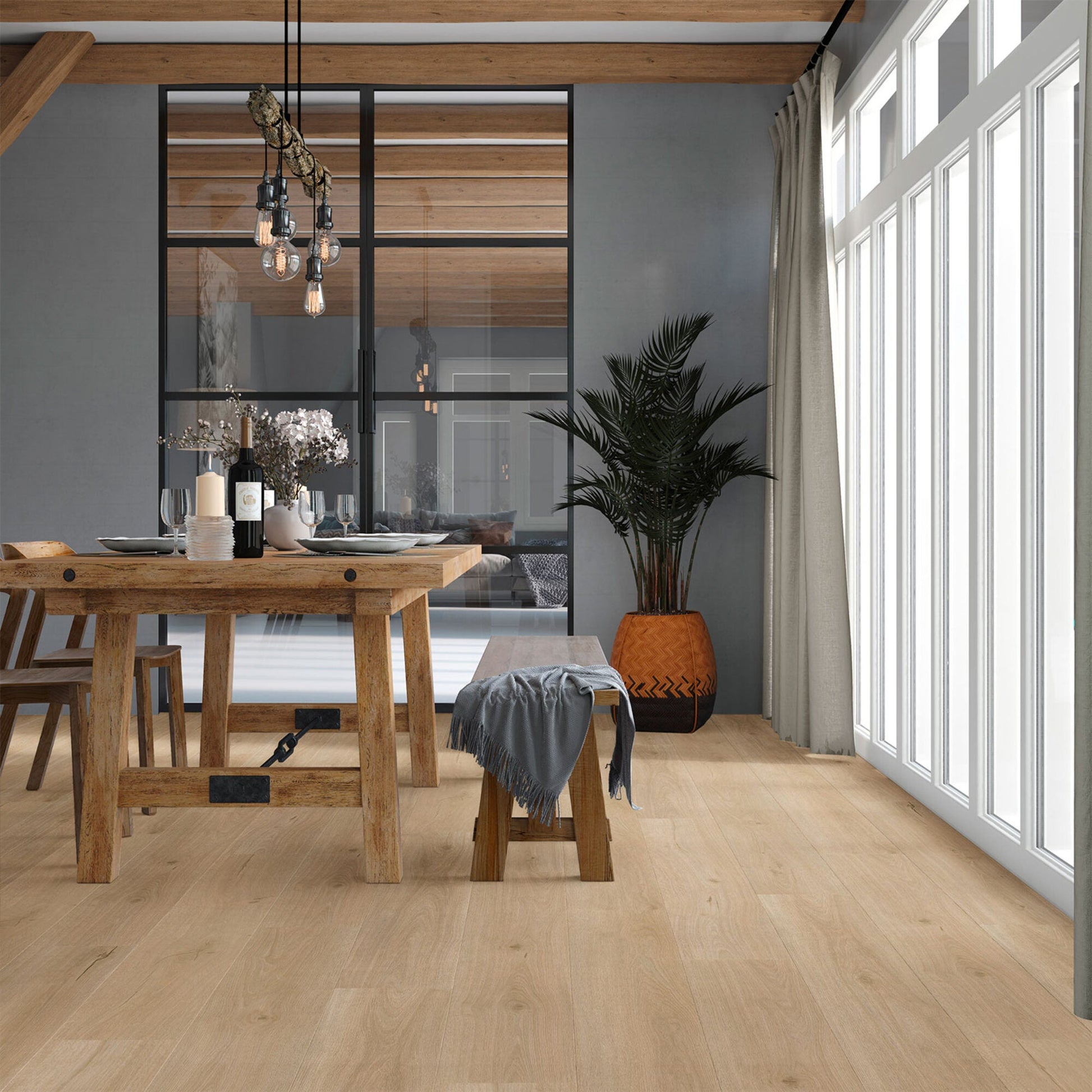 Vivafloors Luxor - Eiken 7230 - Rechte Stroken Plak PVC - Solza.nl