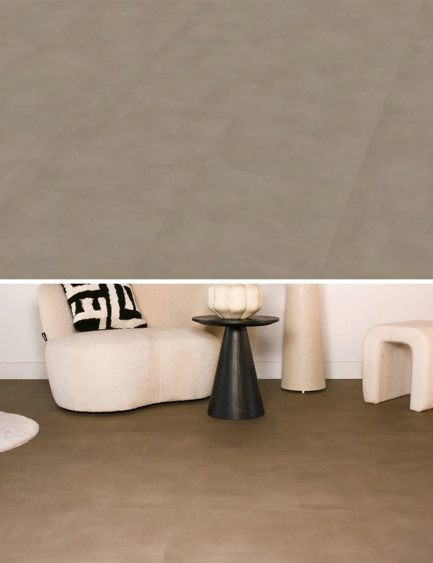 Vivafloors Matera - Taupe 1430 - Tegel Plak PVC - Solza.nl