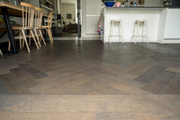 Floer Visgraat Parket Rustiek Eiken Multiplank Carbon Zwart Geolied FLR-4014 - Solza.nl