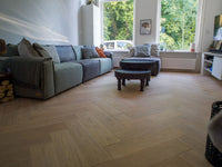 Floer Visgraat Parket Rustiek Eiken Multiplank Enkel Gerookt & Wit Geolied FLR-4003 - Solza.nl
