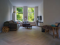 Floer Visgraat Parket Rustiek Eiken Multiplank Enkel Gerookt & Wit Geolied FLR-4003 - Solza.nl