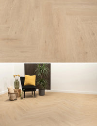 Floer Walvisgraat Click PVC Gaia Grijsbeige FLR-3915 - Solza.nl