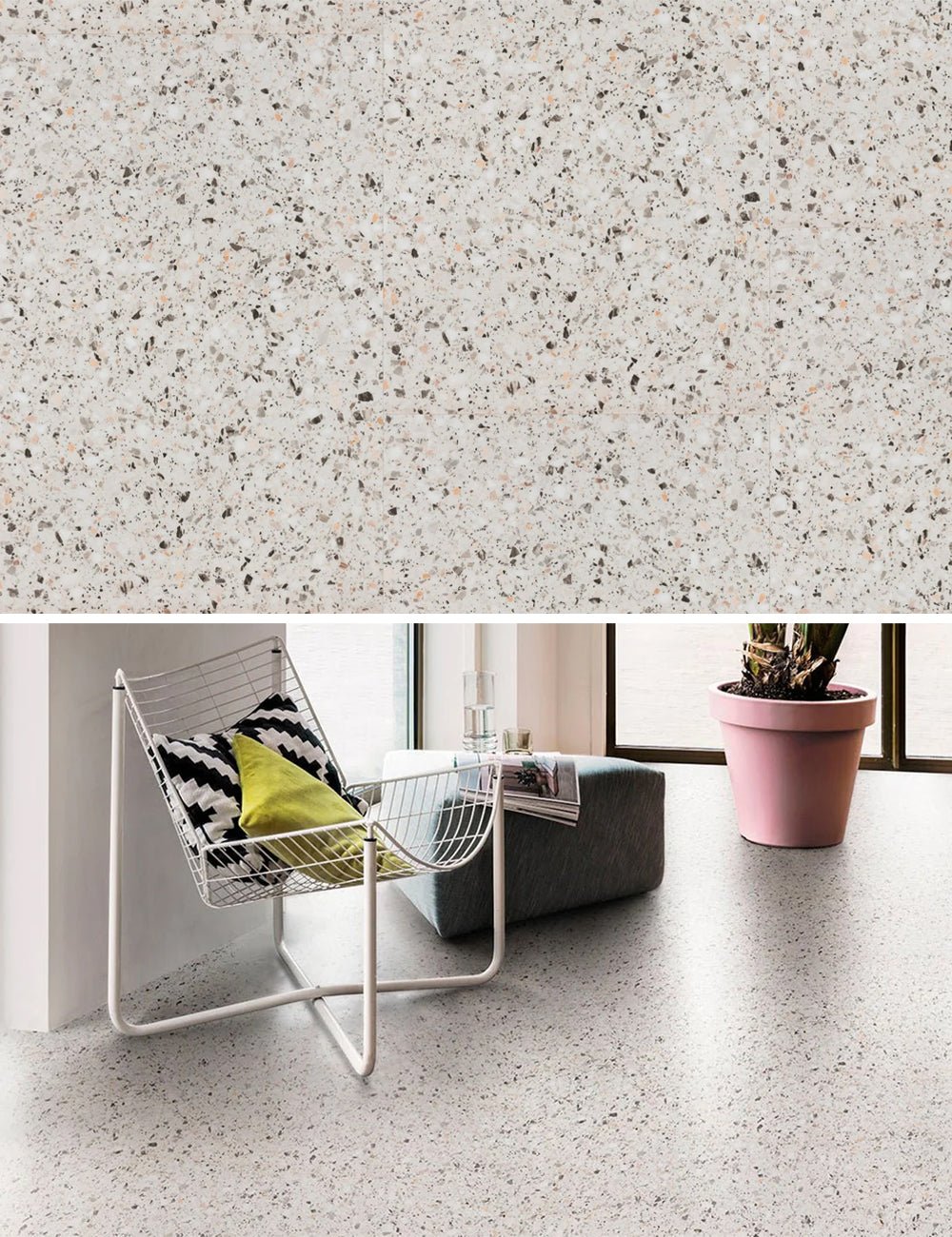 Floorify Grote Tegel Click PVC Terrazzo F024 - Solza.nl