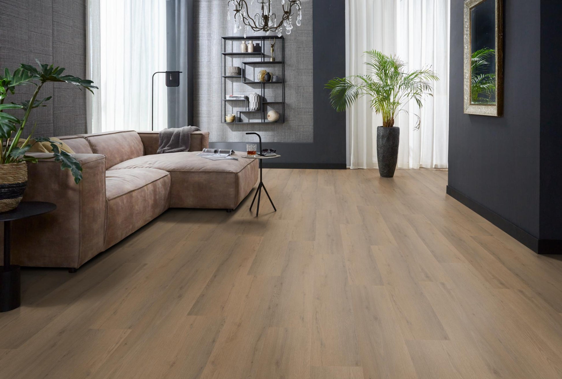 Floorlife Barnet Dark Oak 8511 Dryback PVC Rechte Stroken - Warme kleur donker eiken - Solza.nl