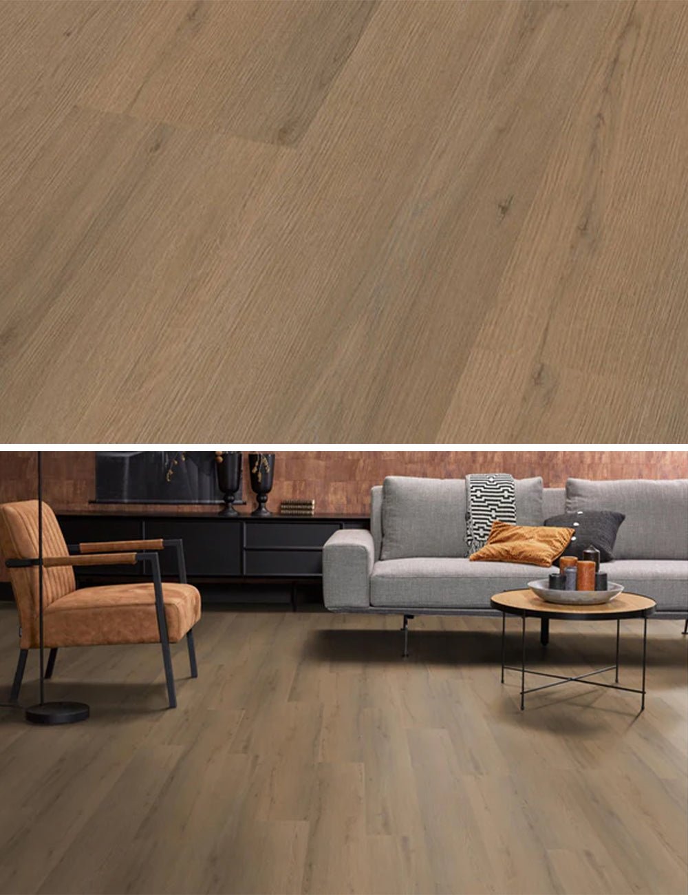 Floorlife Barnet Dark Oak 8511 Dryback PVC Rechte Stroken - Warme kleur donker eiken - Solza.nl