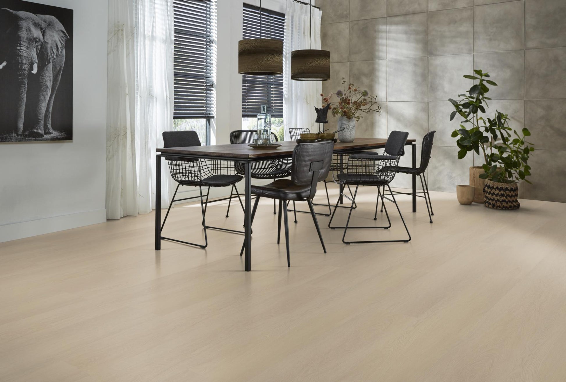 Floorlife Click PVC Fulham Beige 1613 SRC - Noestvrij 152.2 x 22.5 cm - Solza.nl