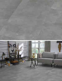 Floorlife Click PVC Tegel Ealing Grey 7412 SRC - Natuursteen look 91 x 45.5 cm - Solza.nl