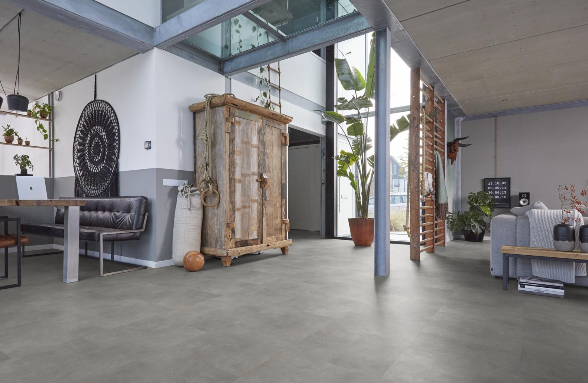 Floorlife Click PVC Tegel Victoria XL Light Grey 6211 SRC - Vloertegel 81.2 x 40.6 cm - Solza.nl