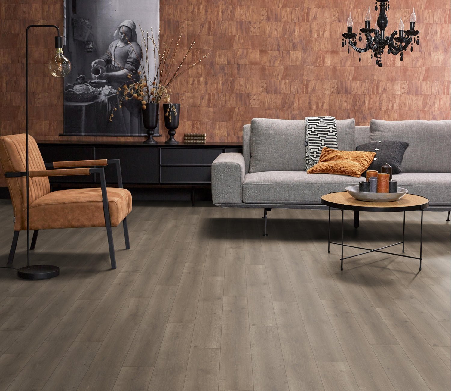 Floorlife Laminaat Houtlook Queens Grijs Bruin Eiken 6404 - Solza.nl