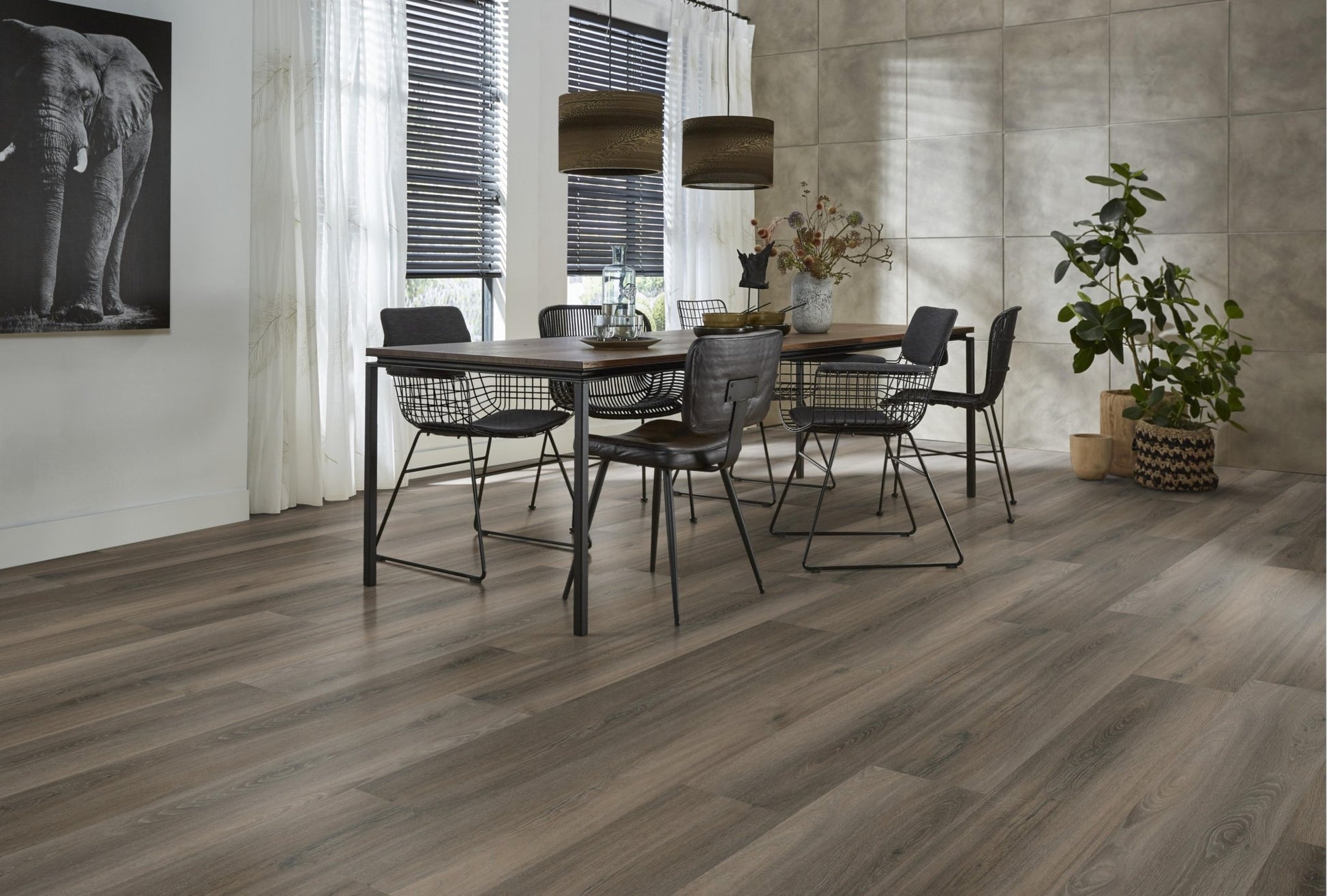 Floorlife Paddington Dark Grey 4506 Dryback PVC Rechte Stroken - Solza.nl