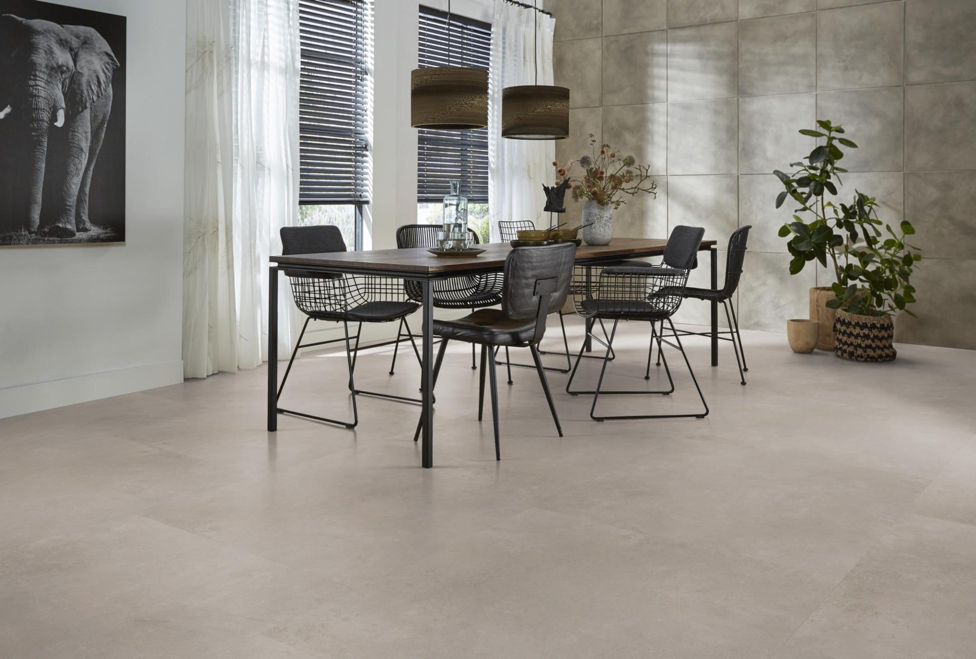 Floorlife Southwark XL Light Grey 4212 Tegel Dryback PVC - 91.4 x 91.4cm - Solza.nl