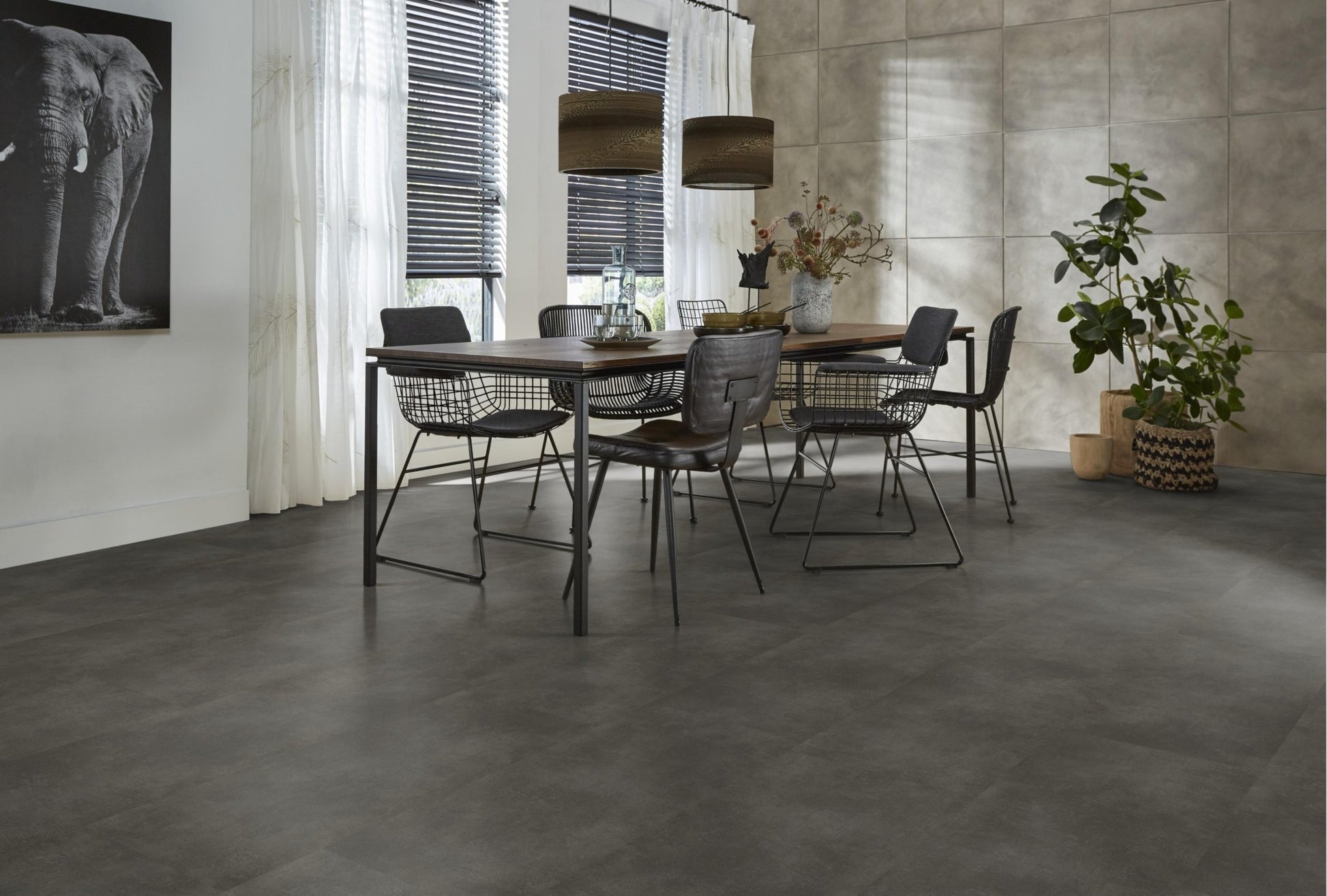 Floorlife The Rocks Anthracite 1119 Tegel Dryback PVC - Solza.nl