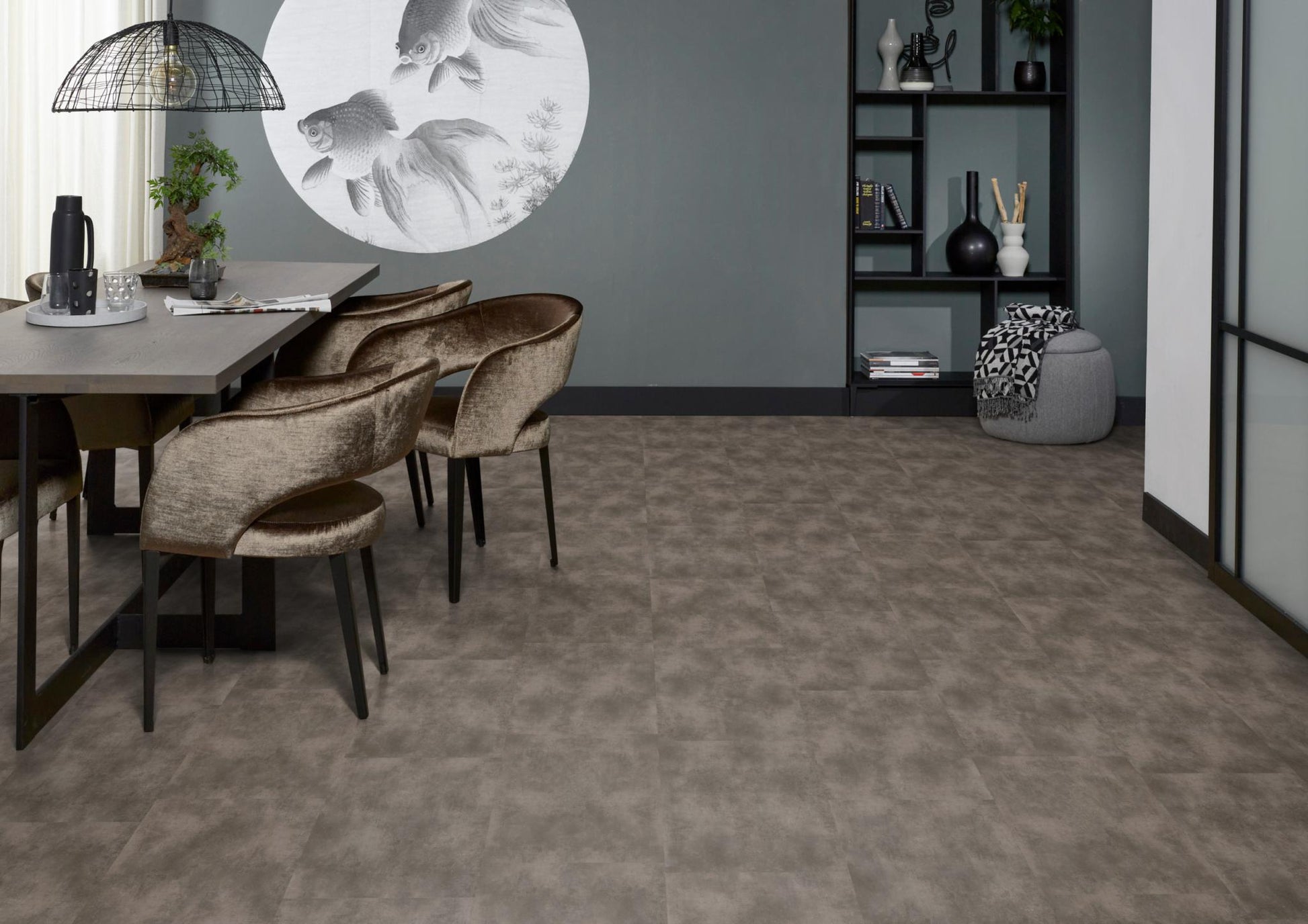 Floorlife The Rocks XL Mid Grey 2118 Tegel Dryback PVC - Solza.nl