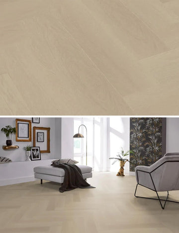 Floorlife Visgraat Click PVC YUP Fulham Herringbone Beige 2613 SRC - Solza.nl