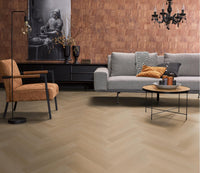 Floorlife Visgraat Click PVC YUP Fulham Herringbone Natural Oak 2610 SRC - Solza.nl