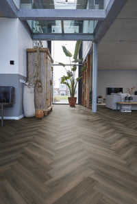 Floorlife Visgraat Click PVC YUP Herringbone Paddington Dark Grey 3506 SRC - Solza.nl