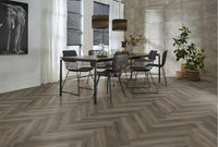 Floorlife Visgraat Click PVC YUP Herringbone Paddington Dark Grey 3506 SRC - Solza.nl