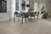 Floorlife Visgraat Click PVC YUP Herringbone Parramatta Light Grey 2533 SRC - Solza.nl