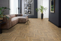 Floorlife Visgraat Click PVC YUP Herringbone Sydney Harbour Dark Oak 2504 SRC - Rustiek eikenlook - Solza.nl