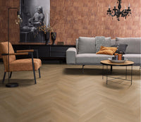 Floorlife Visgraat Click PVC YUP Leyton Herringbone Warm Oak 2825 SRC - Solza.nl