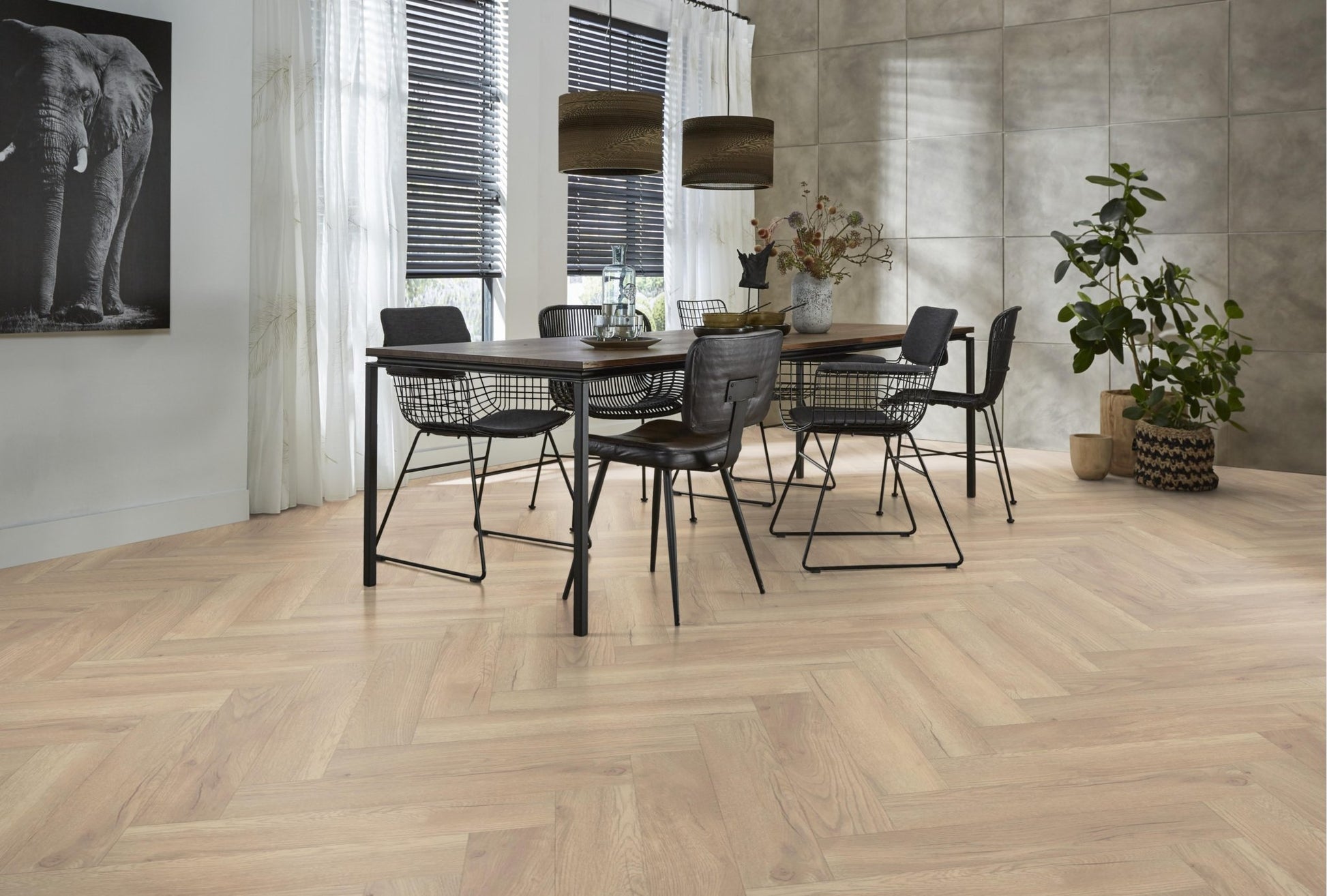 Floorlife Visgraat Laminaat Houtlook Bayside Eiken licht naturel 3425 - Solza.nl