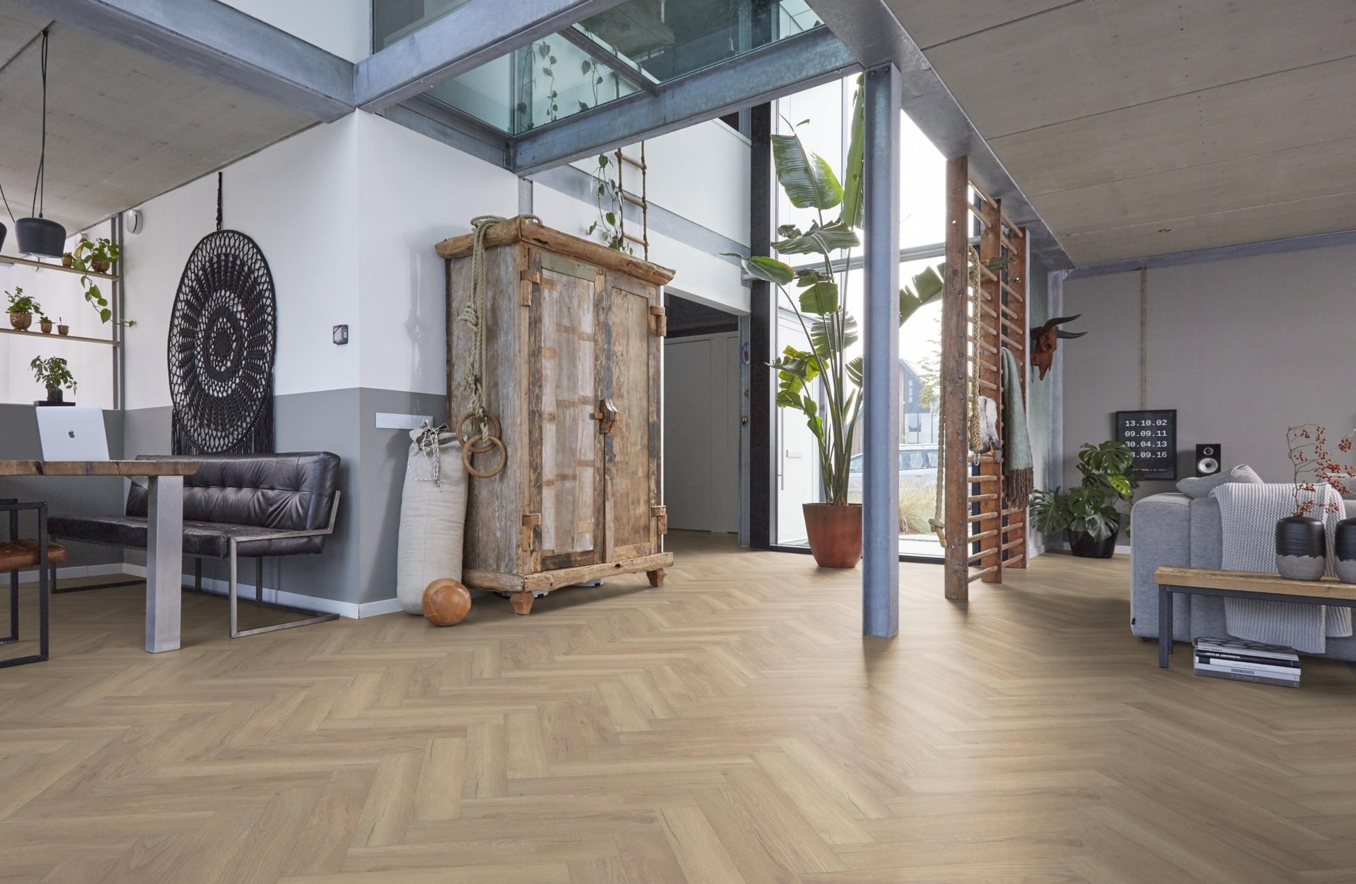 Floorlife Visgraat Laminaat Houtlook Bayside Eiken licht naturel 3425 - Solza.nl