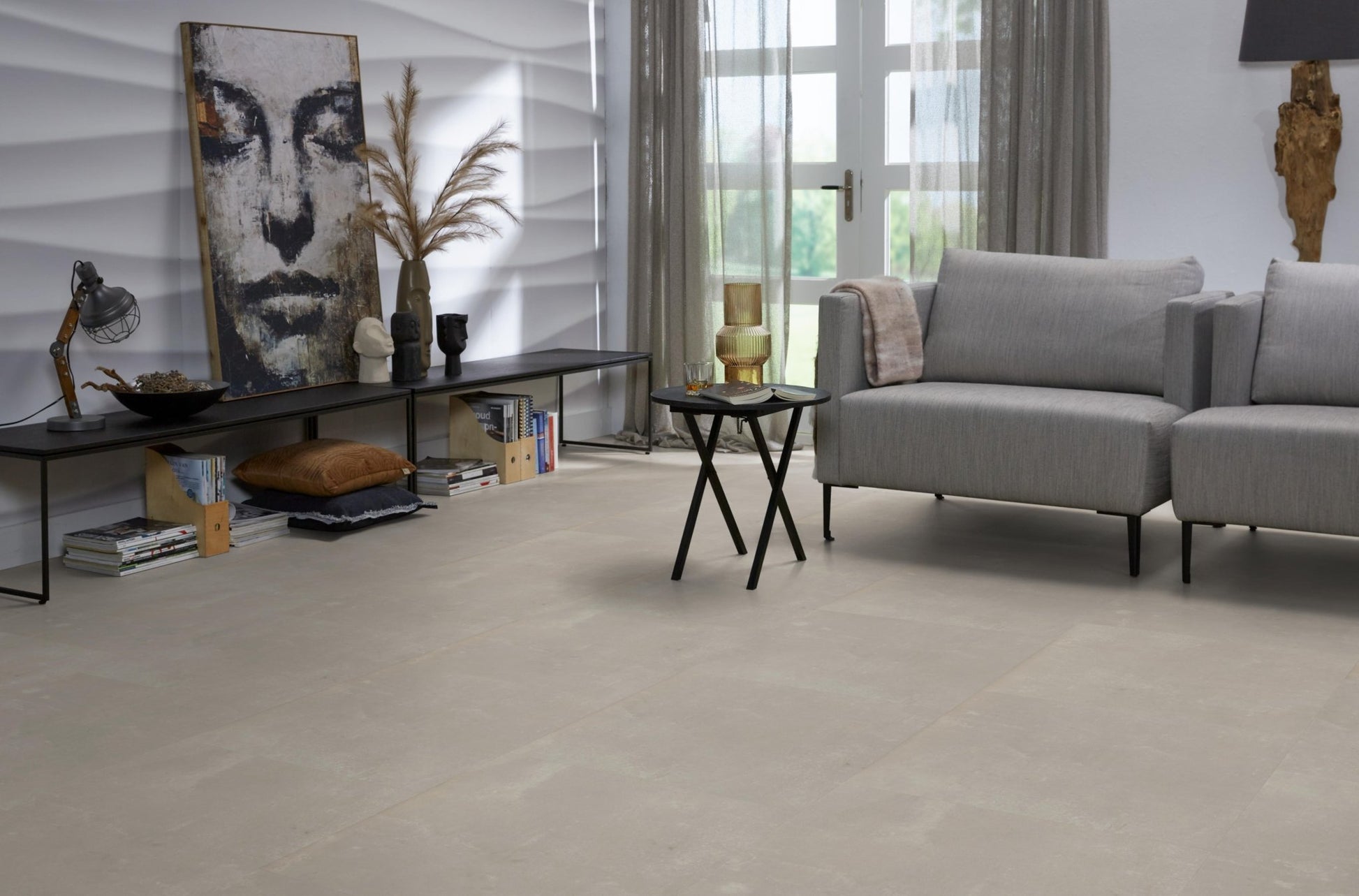 Floorlife Westminster Beige 5200 Tegel Dryback PVC - Vloertegel 61x61 cm - Solza.nl