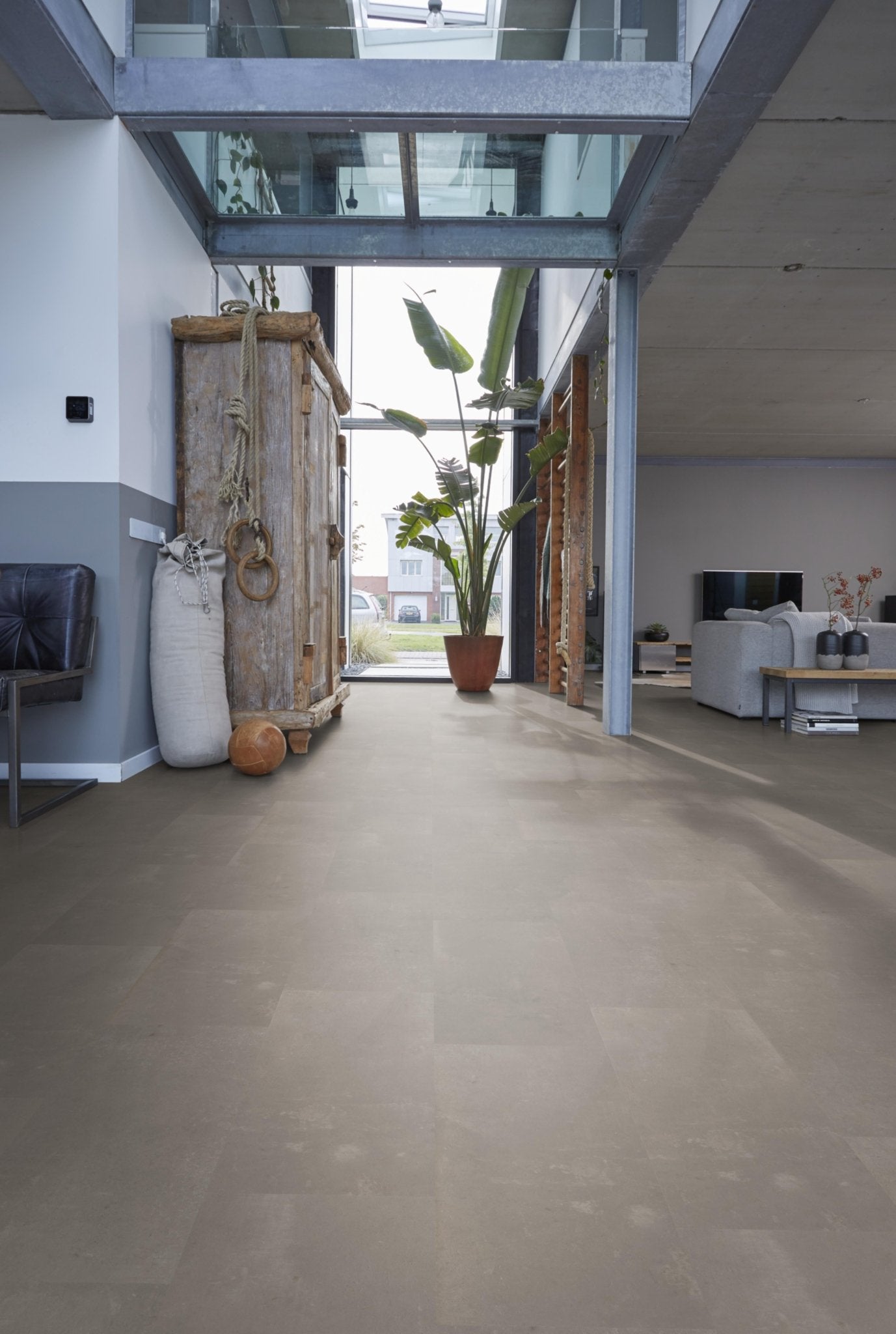 Floorlife Westminster Taupe 5201 Tegel Dryback PVC - Solza.nl