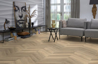 Floorlife Yup Chevron Paddington Beige Dryback PVC hongaarse punt - Solza.nl