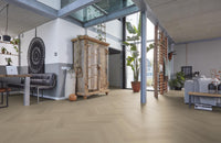 Floorlife Yup Fulham Herringbone Beige Dryback PVC - Solza.nl