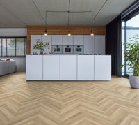 Floorlife Yup Herringbone Paddington Beige Dryback PVC - Visgraat 59.5 x 11.9 cm - Solza.nl
