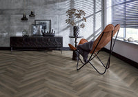 Floorlife Yup Herringbone Paddington Dark Grey Dryback PVC - Solza.nl