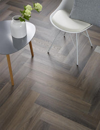 Floorlife Yup Herringbone Paddington Dark Grey Dryback PVC - Solza.nl