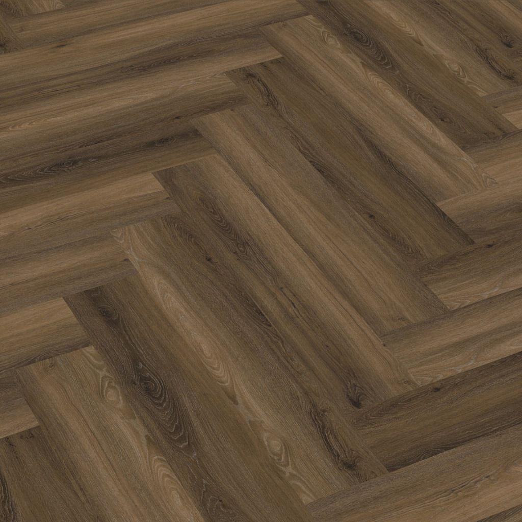 Floorlife Yup Herringbone Paddington Warm Brown Dryback PVC - Solza.nl