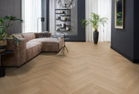 Floorlife Yup Leyton Herringbone Warm Oak Dryback PVC - Noestarm eikenlook - Solza.nl