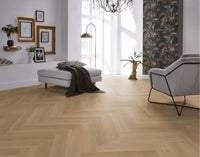 Floorlife Yup Leyton Herringbone Warm Oak Dryback PVC - Noestarm eikenlook - Solza.nl