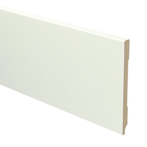 MDF Moderne plint 120x9 wit voorgelakt RAL 9010 - Solza.nl