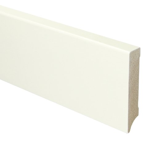 MDF Moderne plint 90x18 wit voorgelakt RAL 9010 - Solza.nl