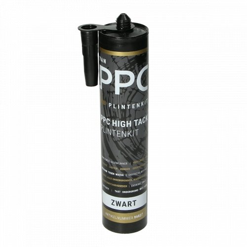 PPC High Tack Plintenkit Zwart RAL 9005 290 ml - Solza