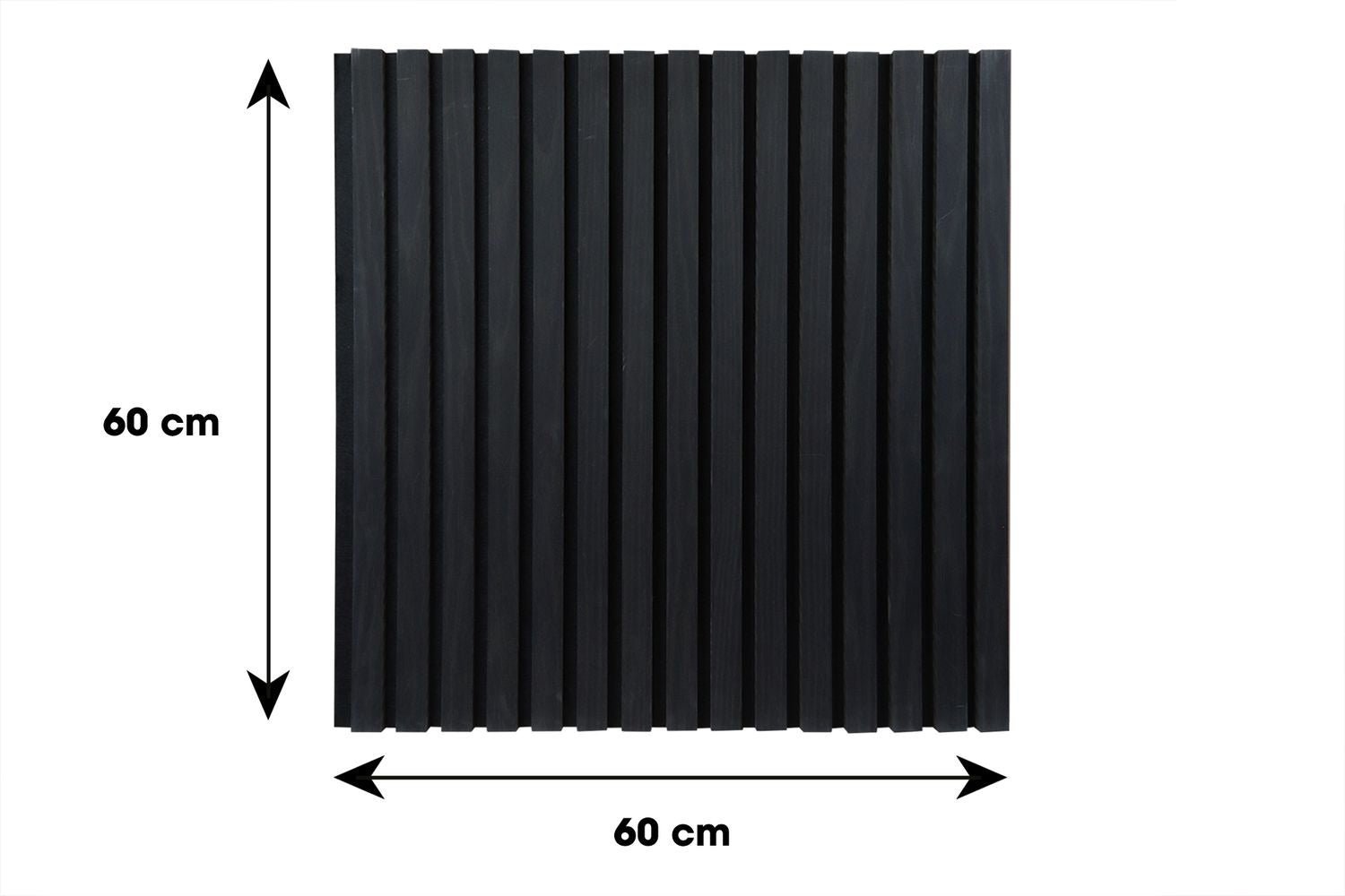 Solza Akupanel Zwart Eiken 60x60cm - Per Set 4 Stuks - Solza.nl