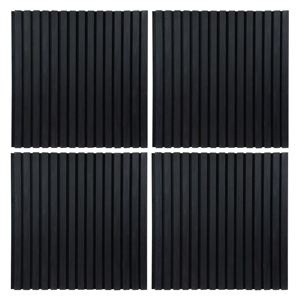 Solza Akupanel Zwart Eiken 60x60cm - Per Set 4 Stuks - Solza.nl