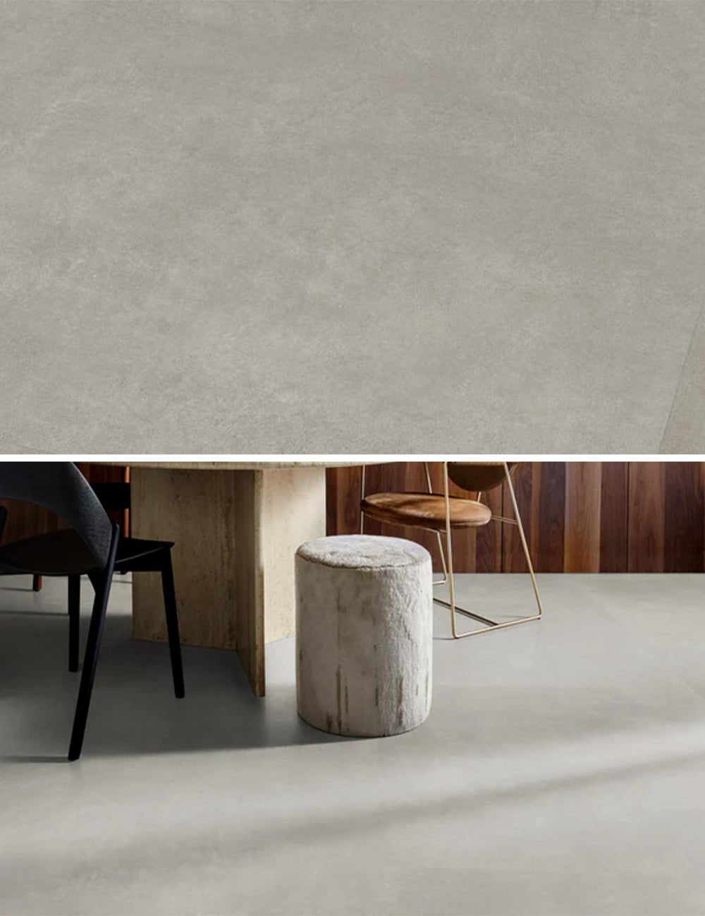 vtwonen Plak PVC Basic XL Light Grey Dryback - PVC Tegel Betonlook 91.4x91.4 cm - Solza.nl