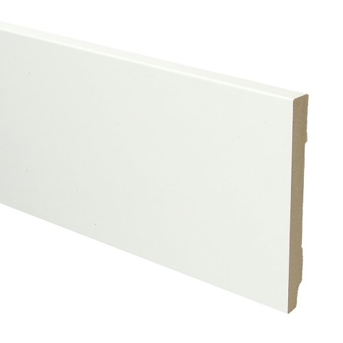 Whiteline plint recht 120x12 wit gefolied - Solza.nl