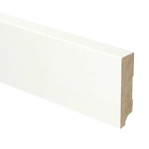 Whiteline plint recht 70x18 wit gefolied - Solza.nl